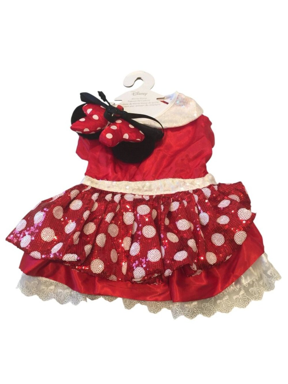 Disney Leading Role Minnie Mouse Premium Pet Costume & Ears Size Large